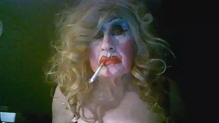 Old smoking spunk bucket whore sissy Sarah Millward posing for potential clients&comma; though she'll fuck for free&excl;